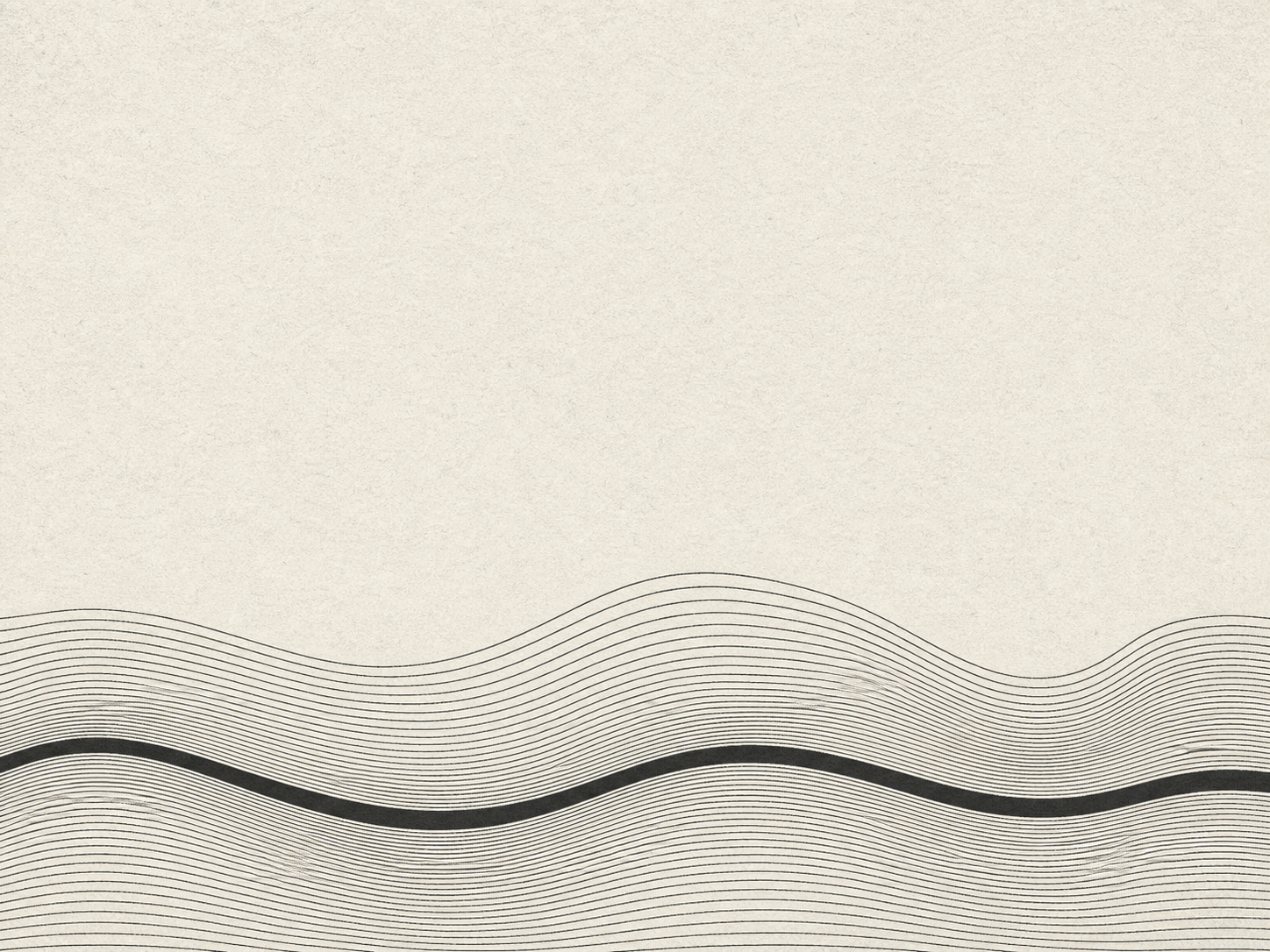 Generative monochrome artwork of stacked horizontal wave bands with a darker interruption near the lower third.